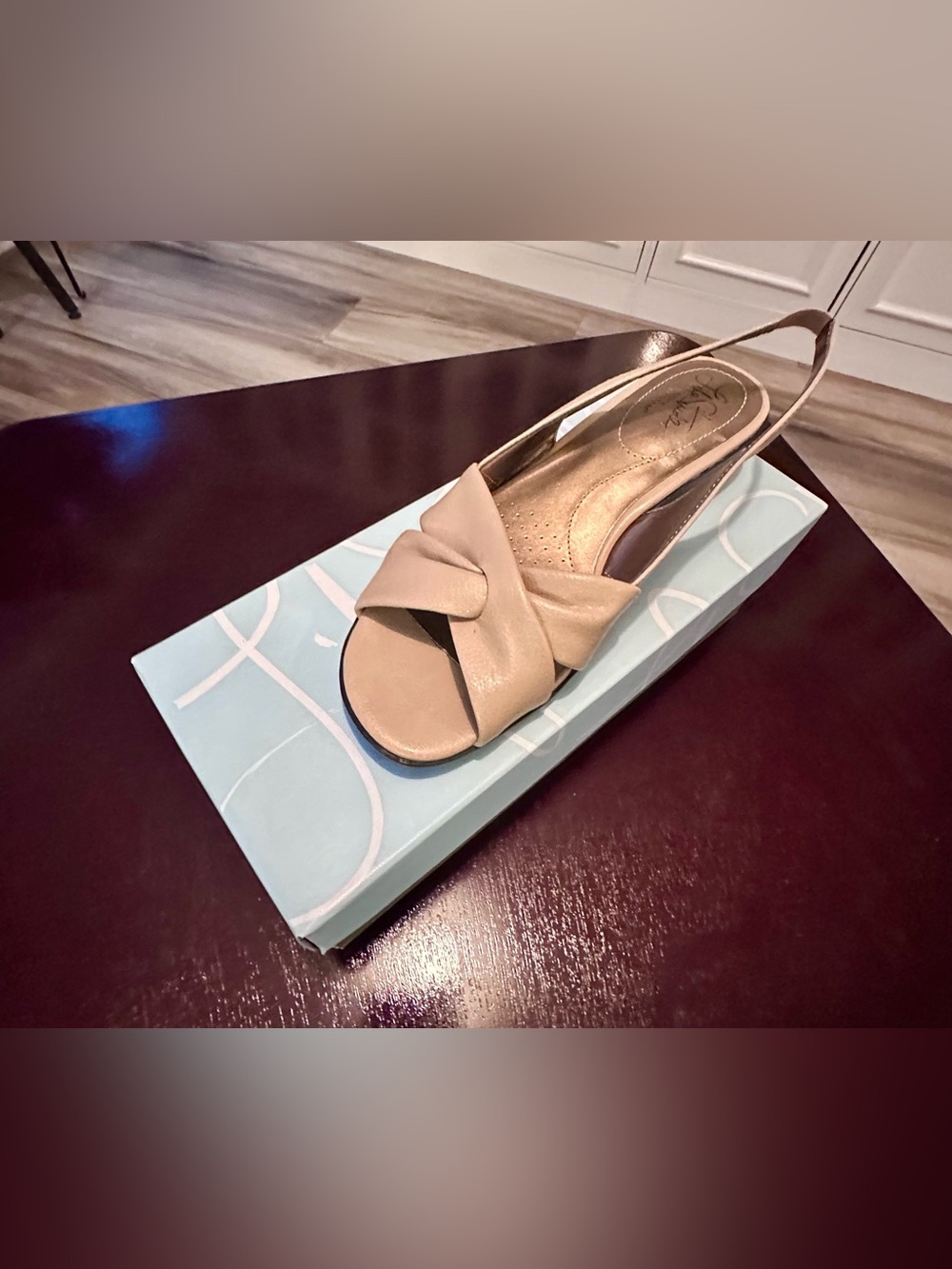 LifeStride Soft System Slingback Sandals Women’s 7.5M Knotted Front NIB - Picture 3 of 7